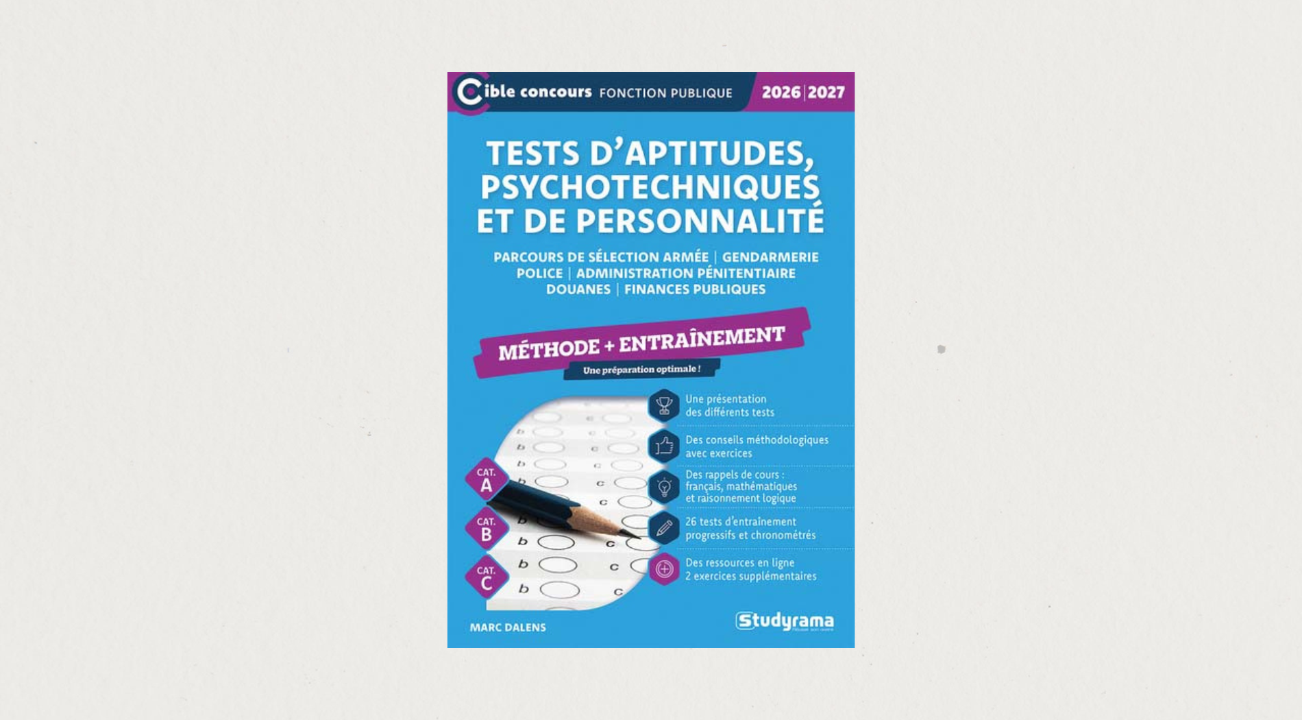 Illustration de l'article  Tests d'aptitudes, psychotechniques et de personnalité : méthode + entraînement 2026-2027 